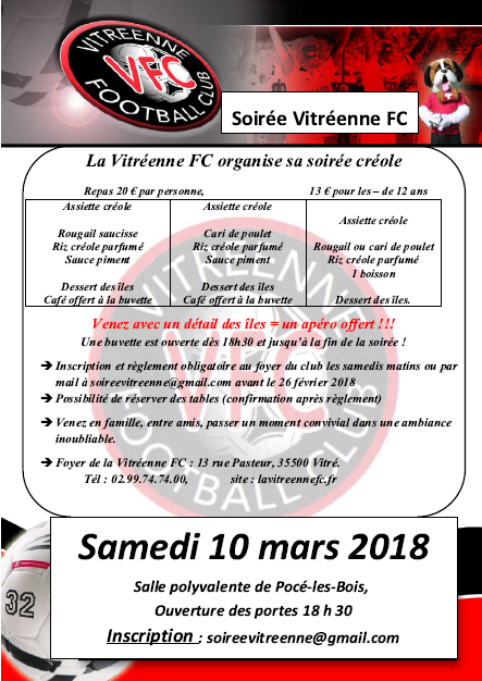 Soirée éducateurs du club La Vitreenne Football Club